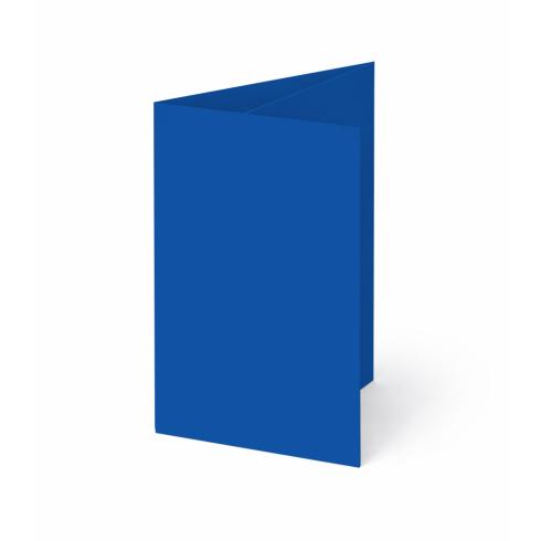 Trippelkarte - Leporello 220g/m² DIN B6 3-Fach in royalblau